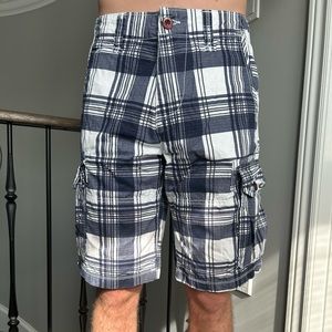 Plaid Cargo Shorts